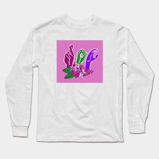 ROC with lilac Long Sleeve T-Shirt